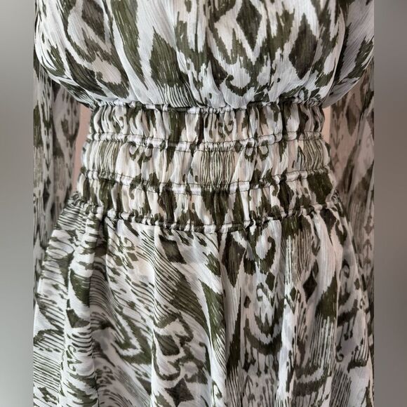 NWT Misa Los Angeles Mercy mini dress in green ikat pattern S - Picture 10 of 15